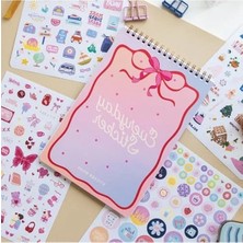 Die Grup 1183 Adet 18 Yaprak Renkli Sticker Defteri, A5 Boyut