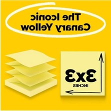 Die Grup Yapışkanlı Pop-Up Notlar, Kanarya Sarı, 3x3 Inç Boyut