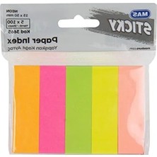 Die Grup 12X45 mm Yapışkanlı Plastik Ayraç, 25 Yapraklı Set