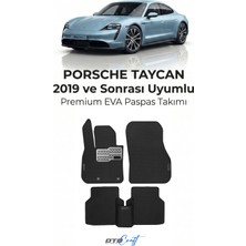 Otocraft Porsche Taycan (2019 ve Sonrası) Araca Özel 3D Havuzlu Eva Oto Paspas Full Set 5 Parça
