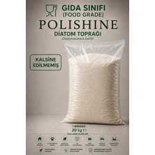 Polishine Diatom Toprağı / Tahtakurusu, Bit ve Parazit Tozu  Yürüyen Haşereler İçin/  Kalsine Edilmemiş 20kg 1 Mikron