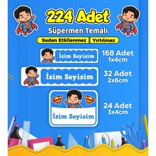 Sb Store Süpermen Okul Kreş İsim Etiketi Kalem Defter Özel İsim Yazılabilen Etiket Seti Model 22