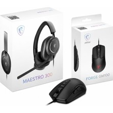 MSI Maestro 300 Oyuncu Kulaklığı + Forge GM100 Oyuncu Mouse Seti