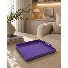 Leya Home Dekoratif Pleksi Tepsi / Organizer Akrilik Tepsi / Sunum Tepsisi / 19X19 cm / 1 Adet