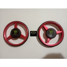 Moto Ulusoy Modifiye Teker Dış Kapak Kırmızı Monster Yazılı