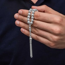 Hanno Telkari Gümüş Yuvarlak Çizgili Erkek Tesbih