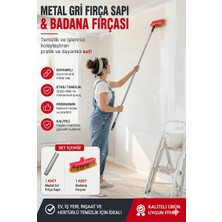 Primeaks Metal Fırça Saplı Badana Fırçası Seti Boya Badana Dekorasyon