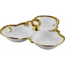 Roykıng Camelıa Gold 3 Bölmeli Çerezlik 30 cm