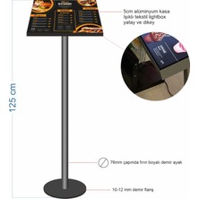 Durak Reklam Ayaklı Işıklı Lightbox Menu 50x35 cm