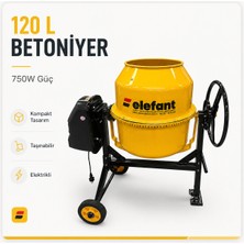 Elefant 120 L Betoniyer Harç Karma Makinası Karıştırıcı
