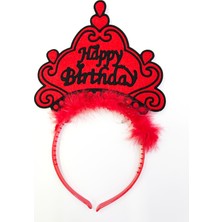 Alvera Collection Happy Birthday Yazılı Neon Renk Taç 12 Adet