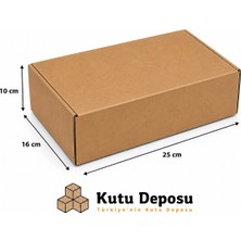 Kutu Deposu 16X25X10 cm E-Ticaret ve Kargo Kutusu (50 Adet)