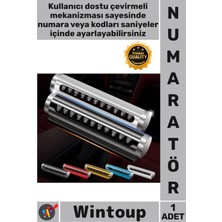 Wintoup #numaratör Araç Iç Park Telefon Numarası Yazıcı Şık Çevirmeli Ayarlı Torpido Üstü Silindir Numaratör