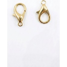 Hobi Dünyası Evim 3 Adet 2 cm Papağan Klips Kilit Kanca Papağan Kapama Klips Anahtarlık Charm Takı Aksesuar Çanta - Gold