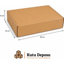 Kutu Deposu 35X50X15 cm E-Ticaret ve Kargo Kutusu (20 Adet)