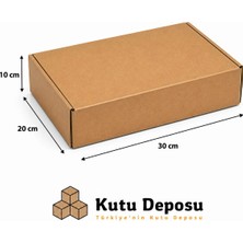 Kutu Deposu 20X30X10 cm E-Ticaret ve Kargo Kutusu (50 Adet)