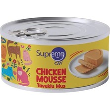 Supreme Cat Tavuklu Püre Yetişkin Konserve Kedi Maması 85GR 24'lü