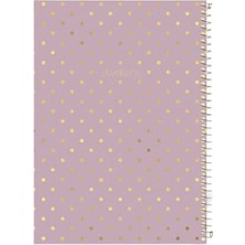 Esranın Dünyası 17X24 cm Lila Çizgili Defter, Puantiyeli Tasarım ile