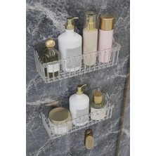 Esranın Dünyası 2'li Yapışkanlı Banyo Rafı - Düzenleyici Organizer