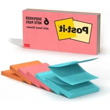 Esranın Dünyası 6 Blokluk Renkli Pop-Up Not Defteri, 7,6x7,6 Cm, Geri Dönüşümlü