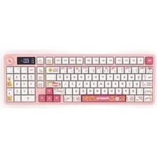 Esranın Dünyası Hawk Gaming HK258 Membrane LCD Rgb Kablosuz/bluetooth Siyah Turuncu Full Türkçe Gaming Klavye (Beyaz Pembe)