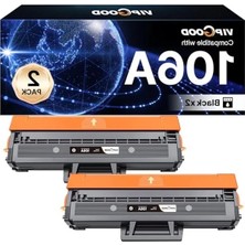 Esranın Dünyası Hp 106A W1106A ile Uyumlu Çipli Toner Kartuşları 107W 107W 107A 107R Mfp 137FNW 137FWG 135A 135R 135W 135WG Için (Siyah, 2-Paket)