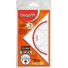 Esranın Dünyası 16 cm Boyutunda Şeffaf Gönye, Geo-Flex Tasarımı ile Kullanım Kolaylığı