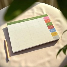 Esranın Dünyası A4 Haftalık Masa Planlayıcı, Minimal Tasarım, 80 Yaprak