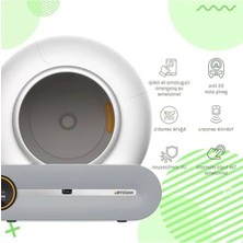 Esranın Dünyası Akıllı Otomatik Kedi Tuvaleti, Uzaktan Kontrol ve Uv Temizleme