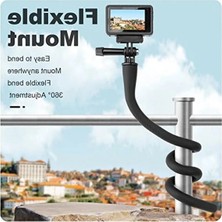 Esranın Dünyası Osmo Action ve INSTA360 Uyumlu Esnek Montaj Aparatı, Katlanabilir