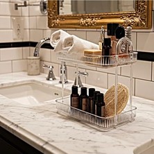 Esranın Dünyası Şeffaf Banyo Düzenleyici Organizer, Pratik Raf Tasarımı