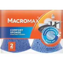 Esranın Dünyası Macro Max Comfort Çizmez Bulaşık Süngeri 2'li, Maksimum Emici Hassas Yüzeyler Için