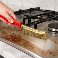 Esranın Dünyası Plastik Saplı Tel Fırça, Pas Temizleme ve Kazıma Için Dayanıklı Çelik Tel Fırça