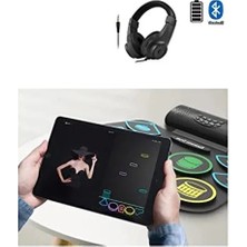 Esranın Dünyası Şarjlı Dijital Davul, 9 Ped, 2 Ayak Pedalı, Bluetooth Özelliği