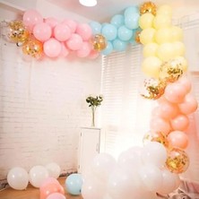 Esranın Dünyası Gökkuşağı Temalı Balon Zincir Seti, Partiler Için Renkli Süsleme
