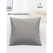 Emir-Ay@hometeks 4ADET Kırlent Kılıfı , Yastık Kılıfı ( Leke Tutmayan Silinebilir Kadife )