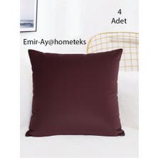 Emir-Ay@hometeks 4ADET Kırlent Kılıfı , Yastık Kılıfı ( Leke Tutmayan Silinebilir Kadife )