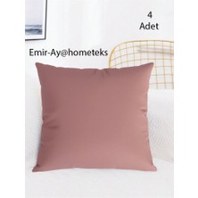 Emir-Ay@hometeks 4ADET Kırlent Kılıfı , Yastık Kılıfı ( Leke Tutmayan Silinebilir Kadife )