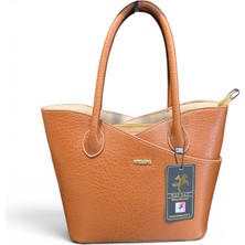 Nas Bag Kadın El ve Omuz Çantası Premium Seri Taba