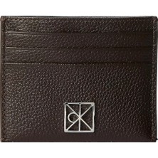 Calvin Klein Kadın Metalik Ck Logolu Hakiki Deri Kahverengi Kartlık LV04F1119G-BAL