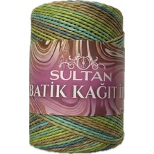 Hobi Dünyası Evim 1 Adet Sultan Batik Ip-Çanta-Şapka-Toka-Sepet-Bileklik Ipi- Renk:mavi Kahve Yeşil