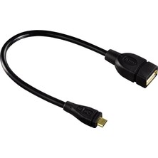 Hama HM.78426 Adaptör USB B (Micro) Fiş - USB A Soket Altın Uç
