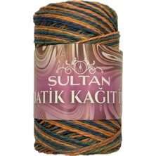 Hobi Dünyası Evim 1 Adet Sultan Batik Ip-Çanta-Şapka-Toka-Sepet-Bileklik Ipi- Renk:turuncu Lacivert