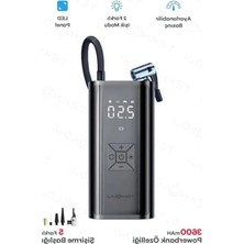 Esranın Dünyası Dijital Göstergeli Taşınabilir Araç Lastik Pompası, LED Fener ve Powerbank Özellikleriyle