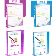 Üç Dört Beş Yayıncılık  Tyt Türkçe + Matematik  Soru Bankaları ve Branş Denemeleri Set 2025(4 Kitap)