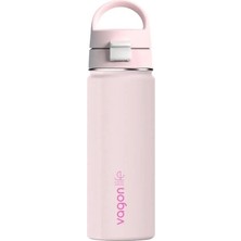 Vagonlife Paslanmaz Çelik Su Matarası - 550 ml Tek Kapak Çift Kullanım Taşıma Kulplu Termos