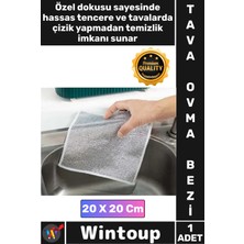 Wintoup #bez Çizmez Bulaşık Tezgah Fayans Temizleyici Naylon Metalik Leke Çıkarıcı Tencere Tava Ovma Bezi