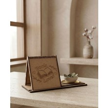 Linea Craft Kupa Tutuculu Üçgen Kitap Standı-Book Lover