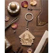 Linea Craft Çiçek Desenli Mdf Tek Renk Natural Anahtarlık Çeşitleri