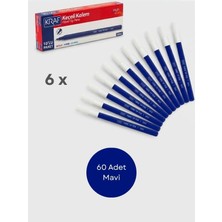 Gümrük Bey Kraf 285G 60 Adet Keçeli Kalem - Mavi - 6x Paket
